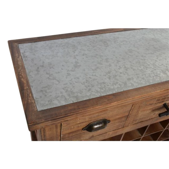 Konzolasztal bortartóval 120x35x95 cm