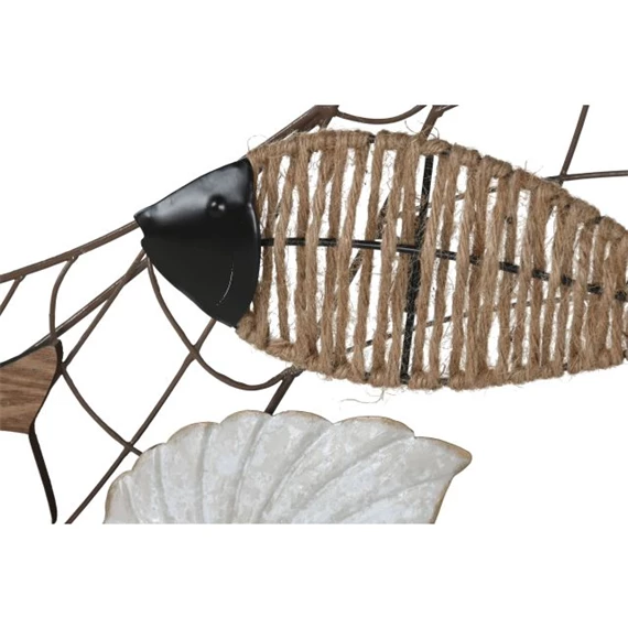 Konzol asztal hal mintával 108x37x80 cm