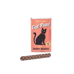 Körömreszelő szett gyufásdobozban, macska mancs mintás