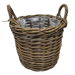 Kosár kerek bélelt füllel 43x38 cm