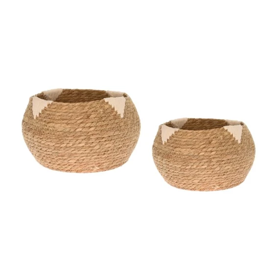 Kosár mintával 37x24x28 cm S/2