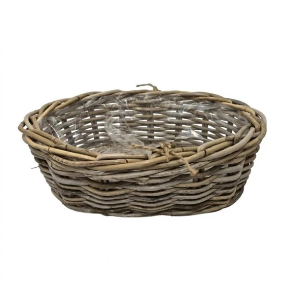 Kosár ovális bélelt 37x28x12 cm