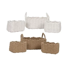 Kosár szett füllel, szögletes 32x25x15 cm 3 féle S/3