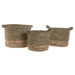 Kosár szett füllel 42x33x28 cm S/3