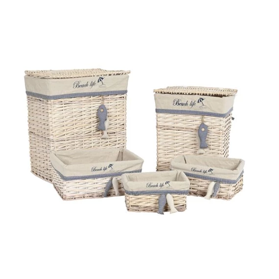 Kosár szett halas 47x35x56 cm S/5