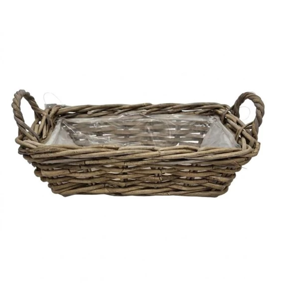 Kosár szögletes bélelt füllel 37x22x12 cm