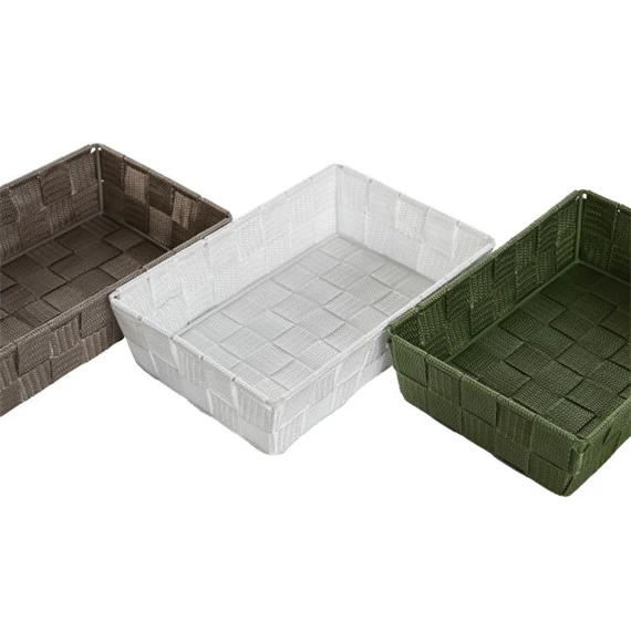 Kosár szögletes, csillogó 23x15x6 cm 3 féle