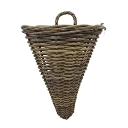 Kosár tölcsér alakú bélelt akasztós 35x24 cm