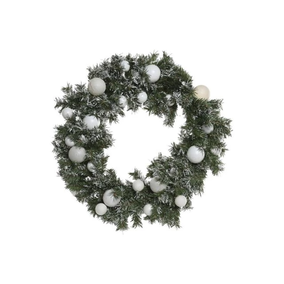 Koszorú 50 LED-es, havas 60x15x60 cm