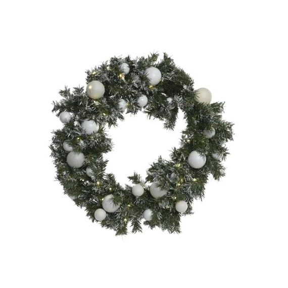 Koszorú 50 LED-es, havas 60x15x60 cm