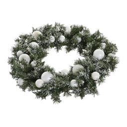 Koszorú 50 LED-es, havas 60x15x60 cm