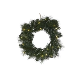 Koszorú fenyő LED-es, akasztós 56x12x56 cm