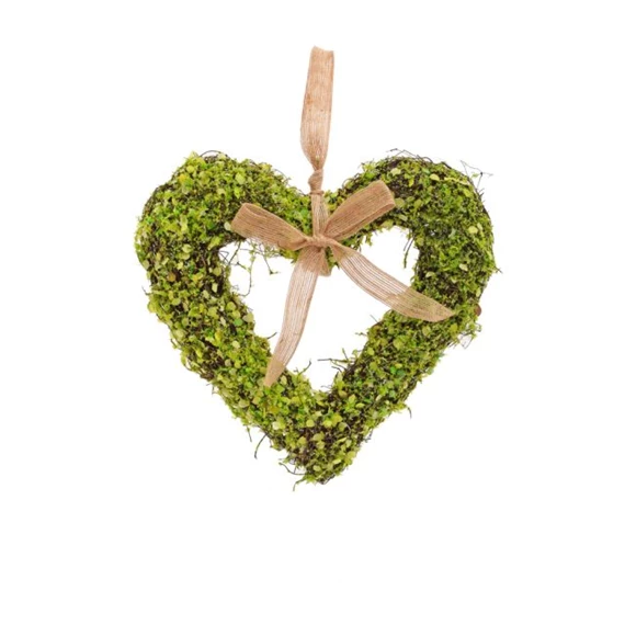 Koszorú szív alakú akasztós 26x26x4,5 cm