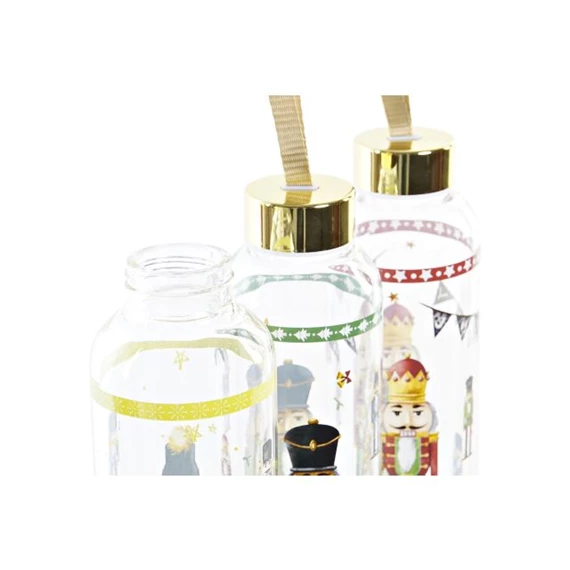 Kulacs diótörős 6,5x6,5x24 cm 550 ml 3 féle 