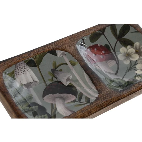 Kulcstartó tálca virágos, szögletes 20x10x2,5 cm