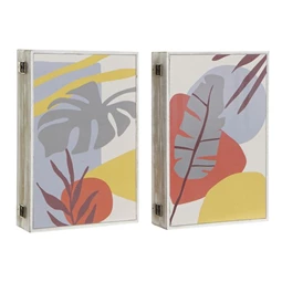 Kulcstartó trópusi mintás 20x6x30 cm 2 féle