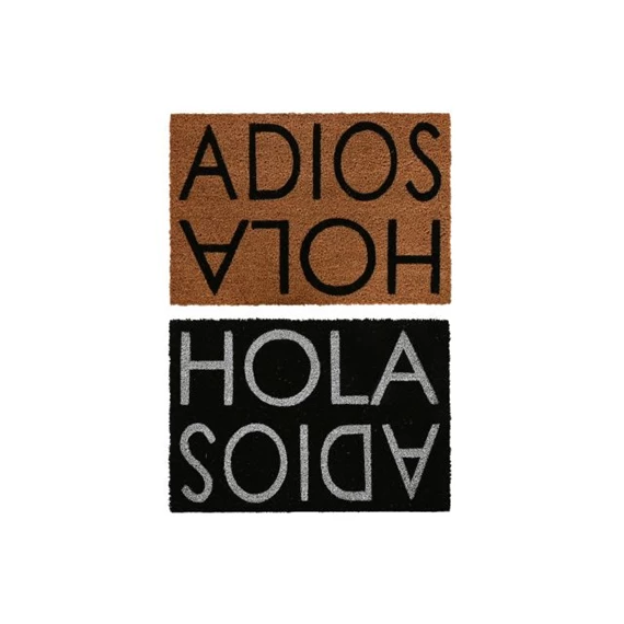 Lábtörlő "Hola" és "Adios" felirattal 60x40x1,5 cm 2 féle