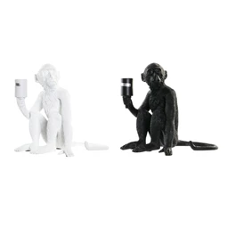 Lámpa asztali, majommal 33x32x31 cm 2 féle