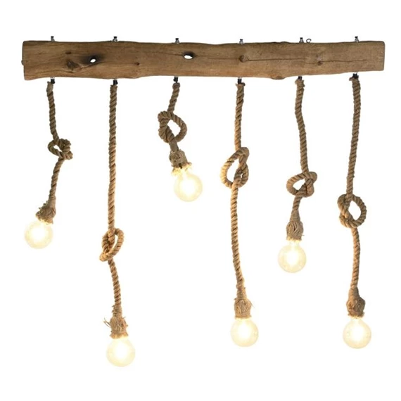 Lámpa mennyezeti, kötéllel 118x15x86 cm