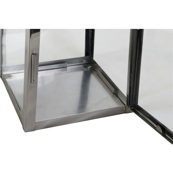 Lámpás krómozott 20x20x40 cm