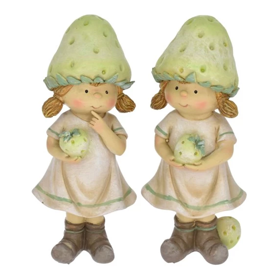 Lány eper kalapban álló 7x5x15,5 cm 2 féle