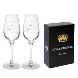 Likőrös pohár Swarovski kristállyal 75 ml 14,5x5,2 cm S/2