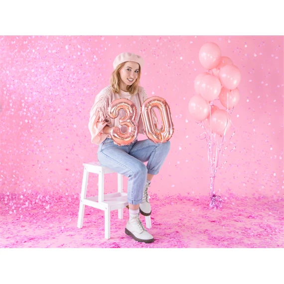 Lufi 0-s szám fólia 35 cm rózsaarany