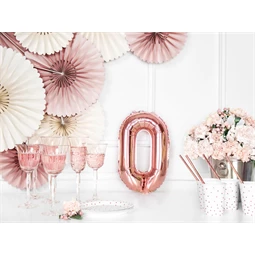 Lufi 0-s szám fólia 35 cm rózsaarany