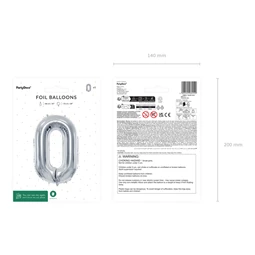 Lufi 0-s szám fólia 72 cm világoskék