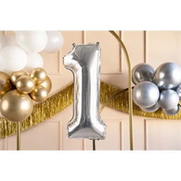 Lufi 1-es szám fólia 72 cm ezüst