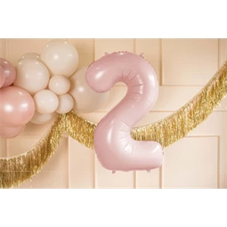 Lufi 2-es szám fólia 72 cm világos rózsaszín