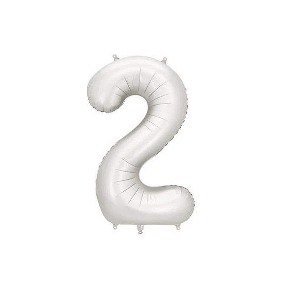 Lufi 2-es szám fólia 86 cm ezüst