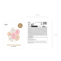 Lufi 30 cm Boldog születésnapot rózsaszín mix S/6