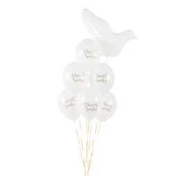 Lufi 30 cm chrzest swiety pasztell tiszta fehér S/50