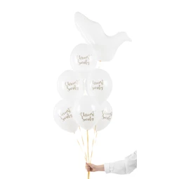 Lufi 30 cm chrzest swiety pasztell tiszta fehér S/6