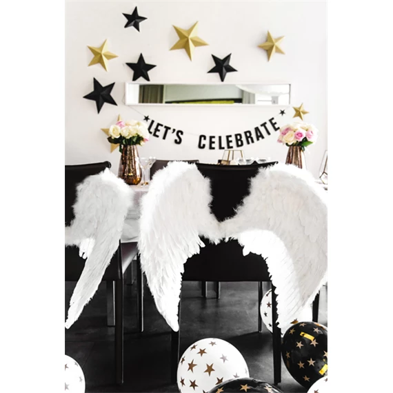 Lufi 30 cm csillagok pasztell tiszta fehér S/50