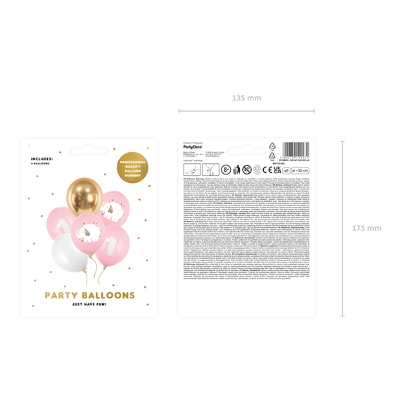 Lufi 30 cm egy év babarózsaszín S/6