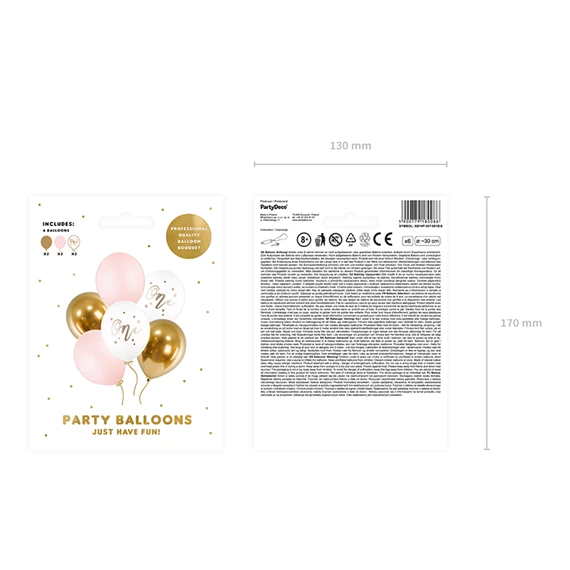 Lufi 30 cm egy pasztell halvány rózsaszín S/6