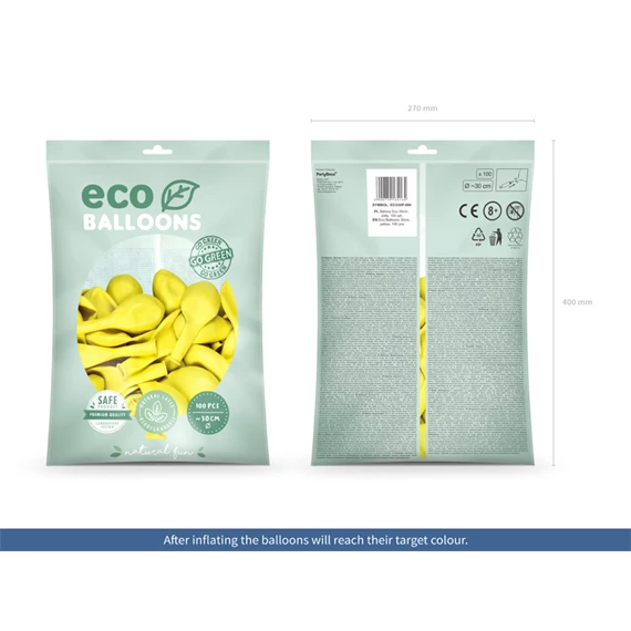 Lufi 30 cm pasztell sárga S/100