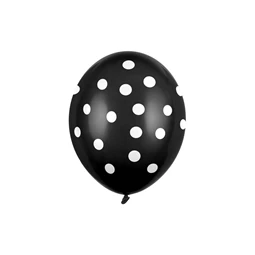 Lufi 30 cm pöttyös pasztell fekete S/50