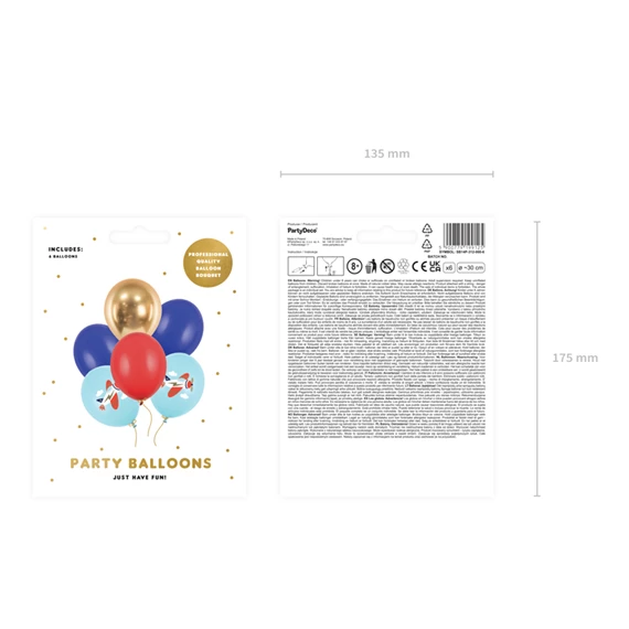 Lufi 30 cm repülő pasztell világoskék S/6