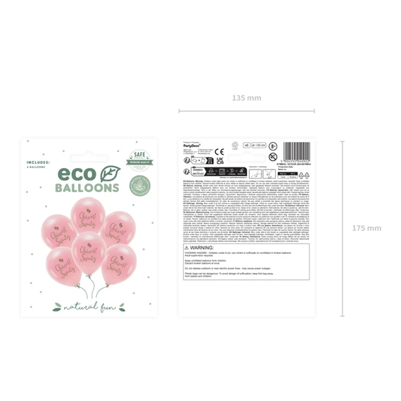 Lufi 33 cm chrzest swiety rózsaszín S/6