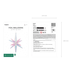Lufi 3D csillag fólia 70 cm irizáló