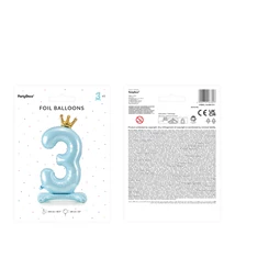 Lufi 3-as szám álló fólia 84 cm égkék