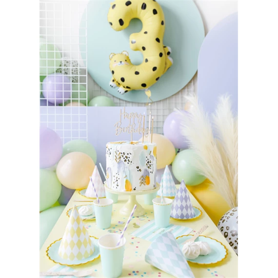 Lufi 3-as szám fólia gepárd 68x98 cm mix