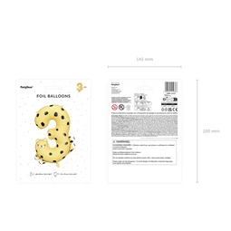 Lufi 3-as szám fólia gepárd 68x98 cm mix