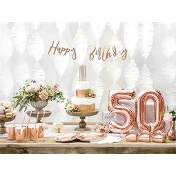 Lufi 5-ös szám fólia 35 cm rózsaarany