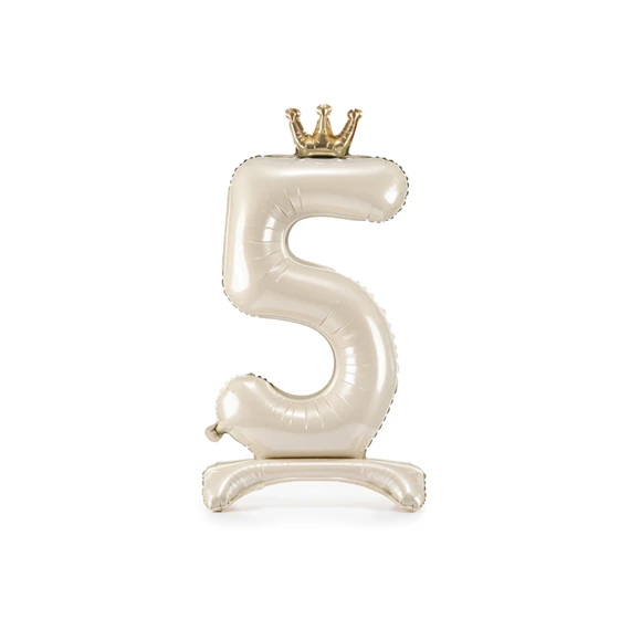 Lufi 5-ös szám álló fólia 84 cm világos krém
