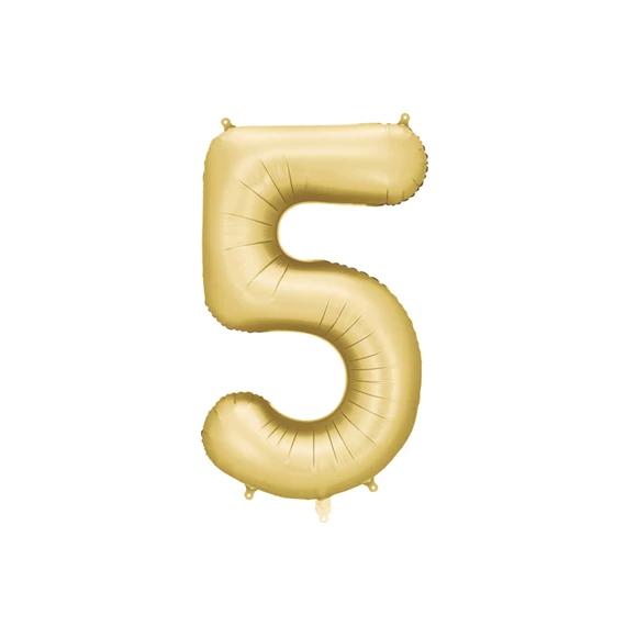 Lufi 5-ös szám fólia 86 cm arany