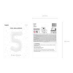 Lufi 5-ös szám fólia 86 cm fehér